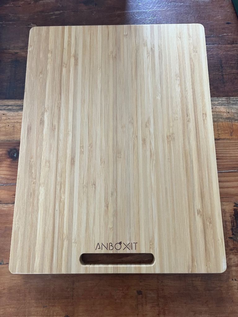 Large bamboo countertop appliance slider. New in box. 12 x 16 inches