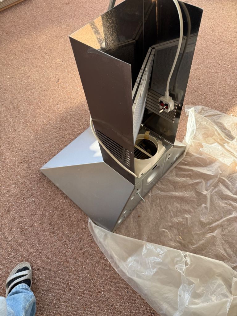 Cooker Hood Extractor Fan - Silver Metal