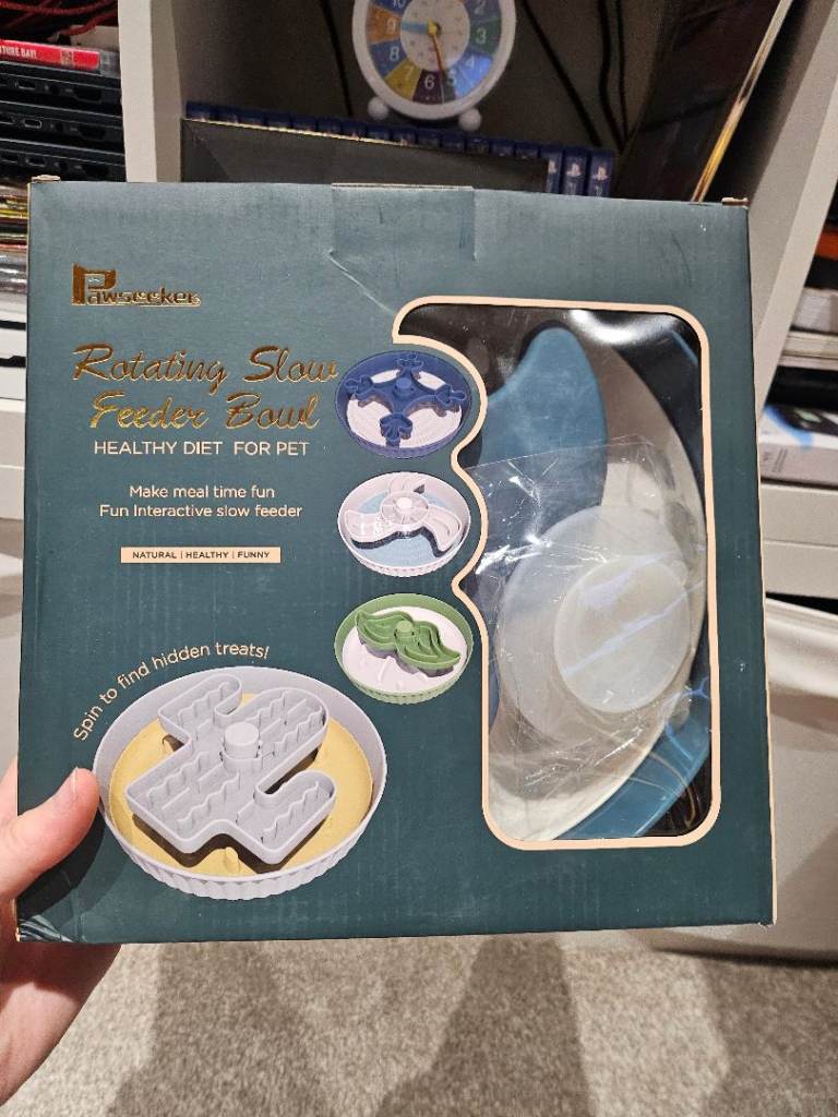 New moustache pet slow feeder bowl rotating