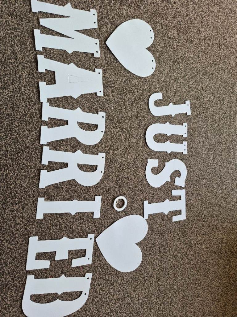 JUST MARRIED Banner Decoration 