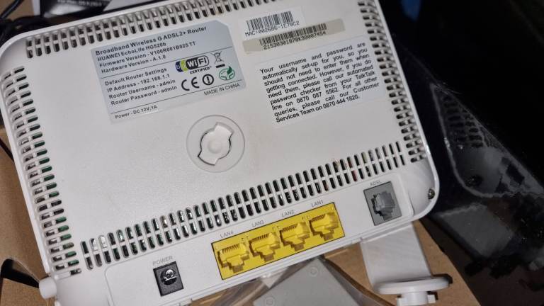 Wifi Router Modem Hub. HUAWEI Echolofe HG520b. Boxed | in Fairmilehead ...