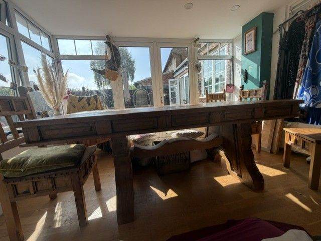 Final Reduction!!!!!!!! Spanish Style Dining Table in Solid Oak, £225. ...