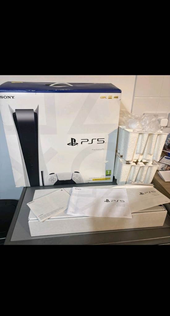 The PlayStation 5 Disc Edition Console Box and Inserts Only
