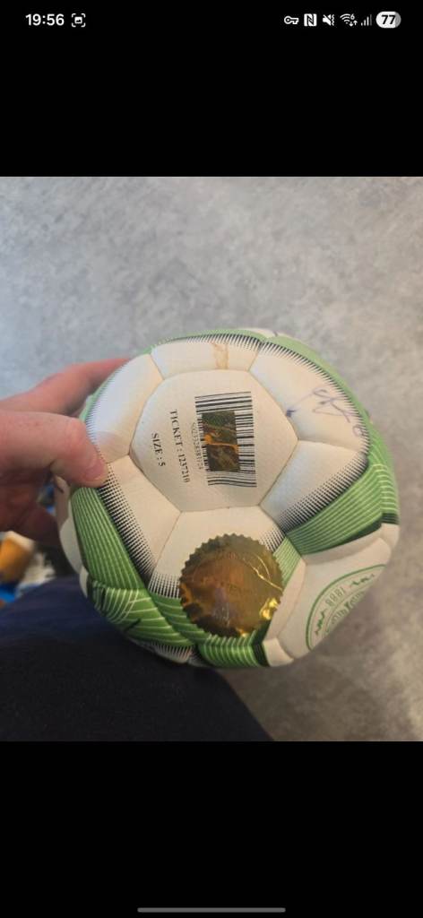 Autographed Celtic football