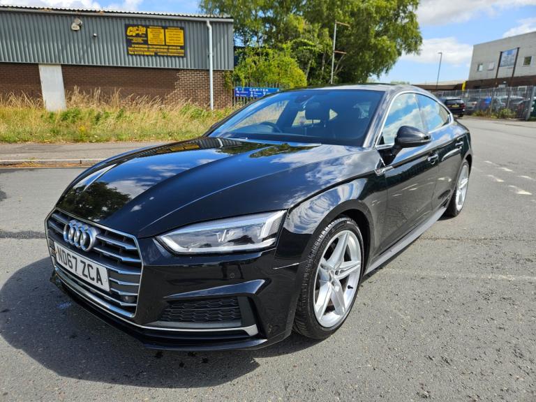 2018 AUDI A5 2.0 TDI Ultra S Line 5dr S Tronic Black Damaged Salvage CAT N