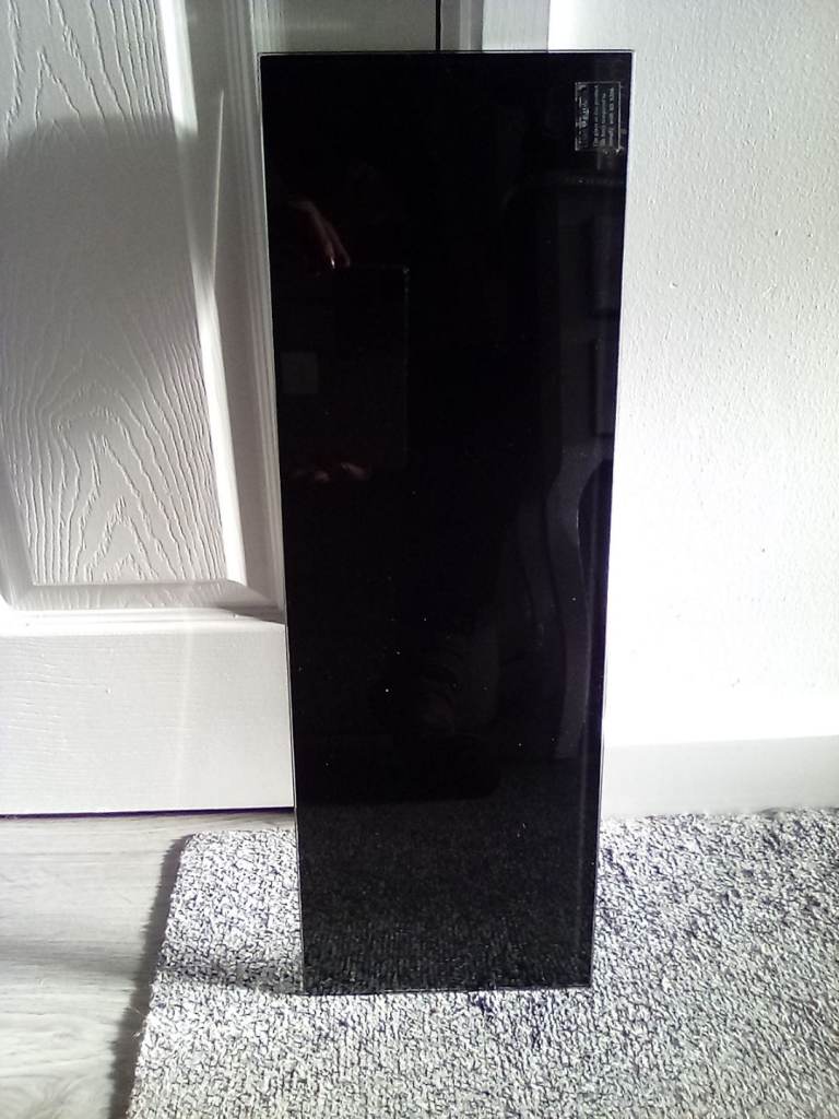 Used compact Black Glass Desk 