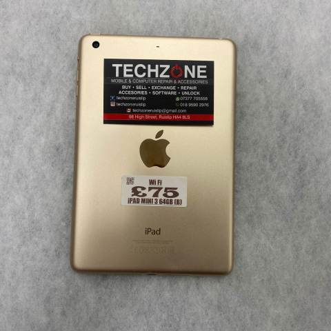Apple iPad Mini 3 64GB WiFi – Gold, Good Condition, £75.00 for Sale
