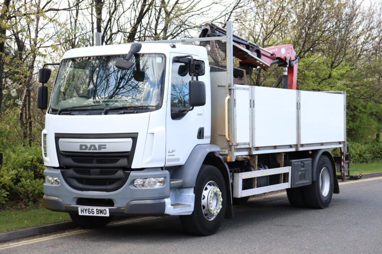 DAF LF 220 4X2 HMF 1020 BRICK CRANE DROPSIDE (2016)