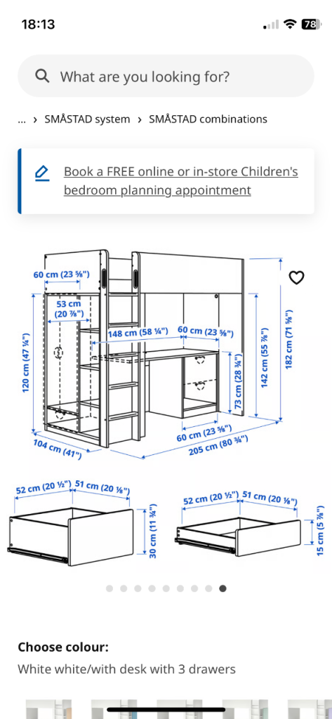 IKEA smastad cabin bed 