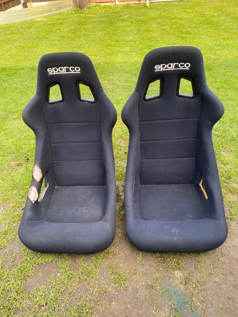 Sparco bucket seats ( pair ) drift track car banger off roader boat 