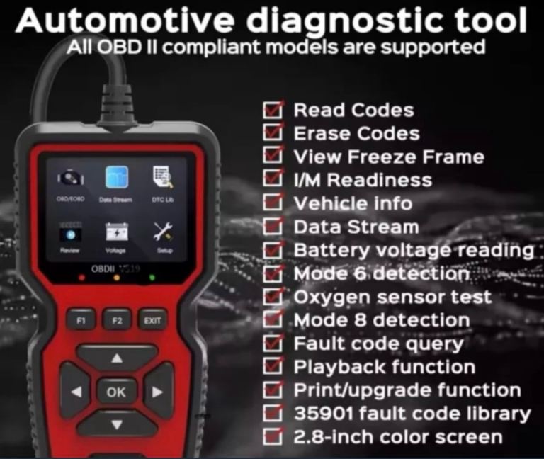 OBD2 Diagnostic Scanner Full Car Diagnostic Code Reader & Clear Faults tool diagnostic