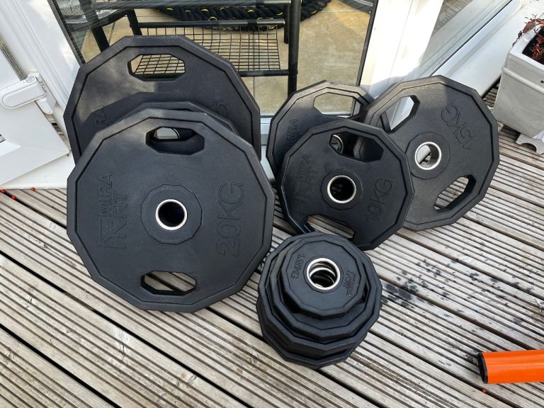 Mirafit Weight Plate Storage Rack with Weight Plates, £200.00 for Sale