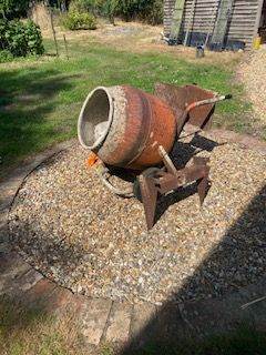 Robust Concrete Mixer – one owner - well oiled gearbox -240 v ac - well used still working.