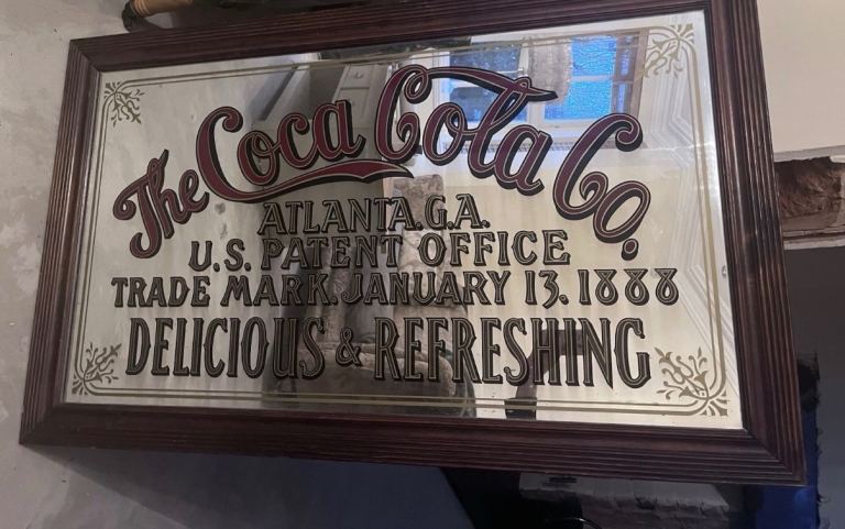 vintage Coca-Cola mirror sign 