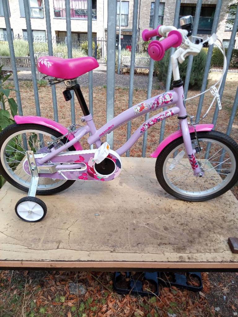 kids Girls Pink Purple Kids Bike with Stabilisers – Good Condition