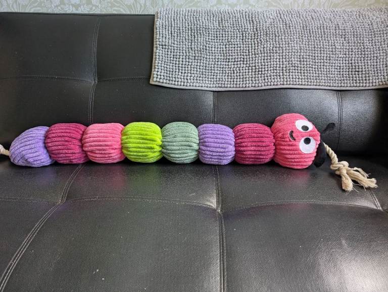 Patchwork caterpillar toy
