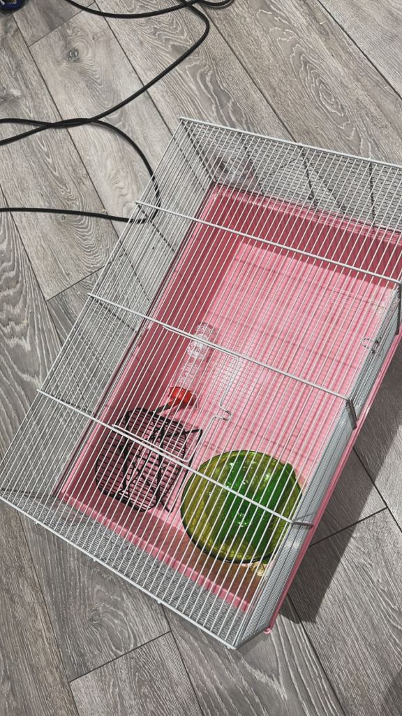 Pink Hamster cage