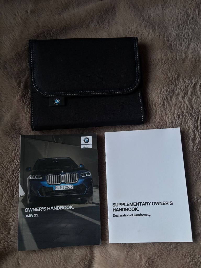 BMW X3 Owners Manual with wallet 