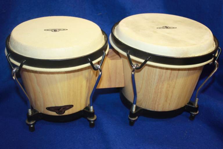 CP (Cosmic Percussion by LP) Bongos Natural Varnished 6in + 7in + Carry Bag ~ £40 ono