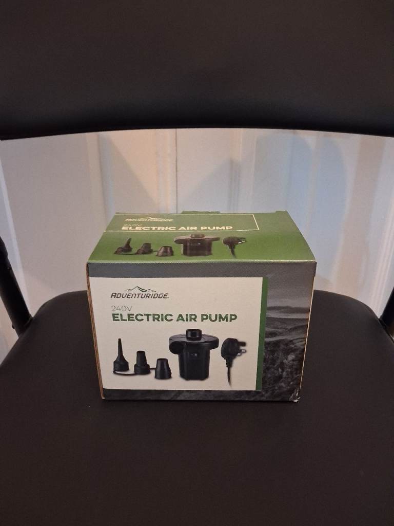 Indoor and outdoor use electric air pump uk plug witu 3 adaptors 240v