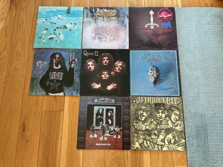 Eight Vinyl albums, original copies.