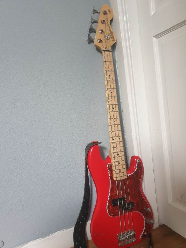 Vintage bass guitar