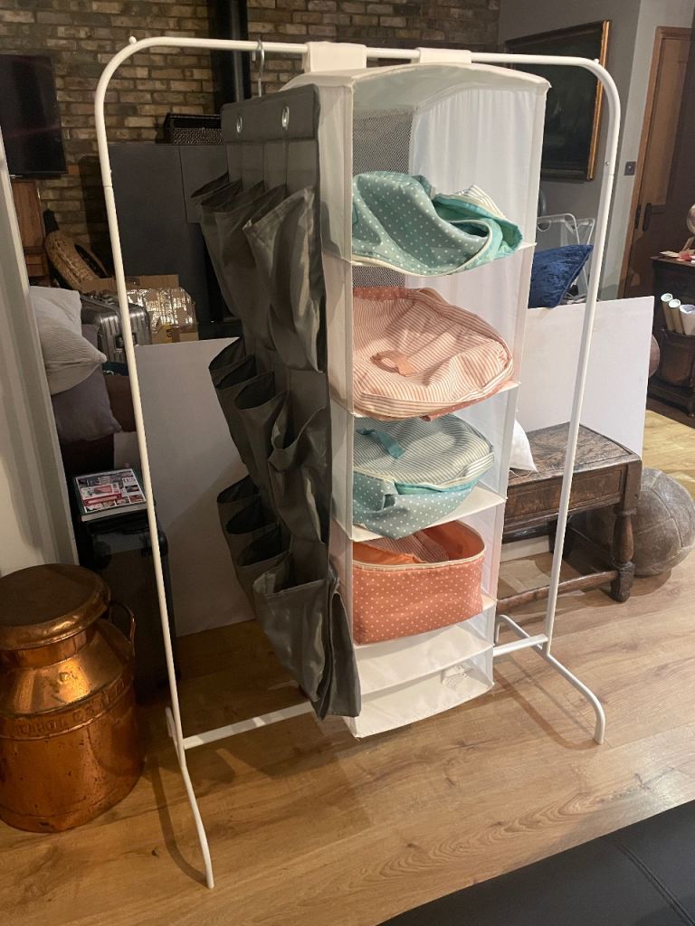 IKEA Clothes Rail with Hanging Storage – Good Condition