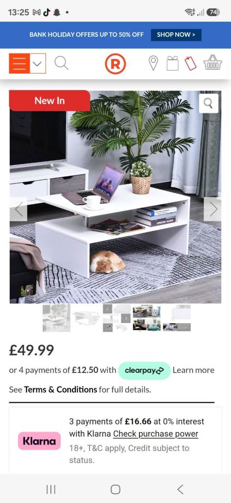 Modern White Coffee Table with Storage – New