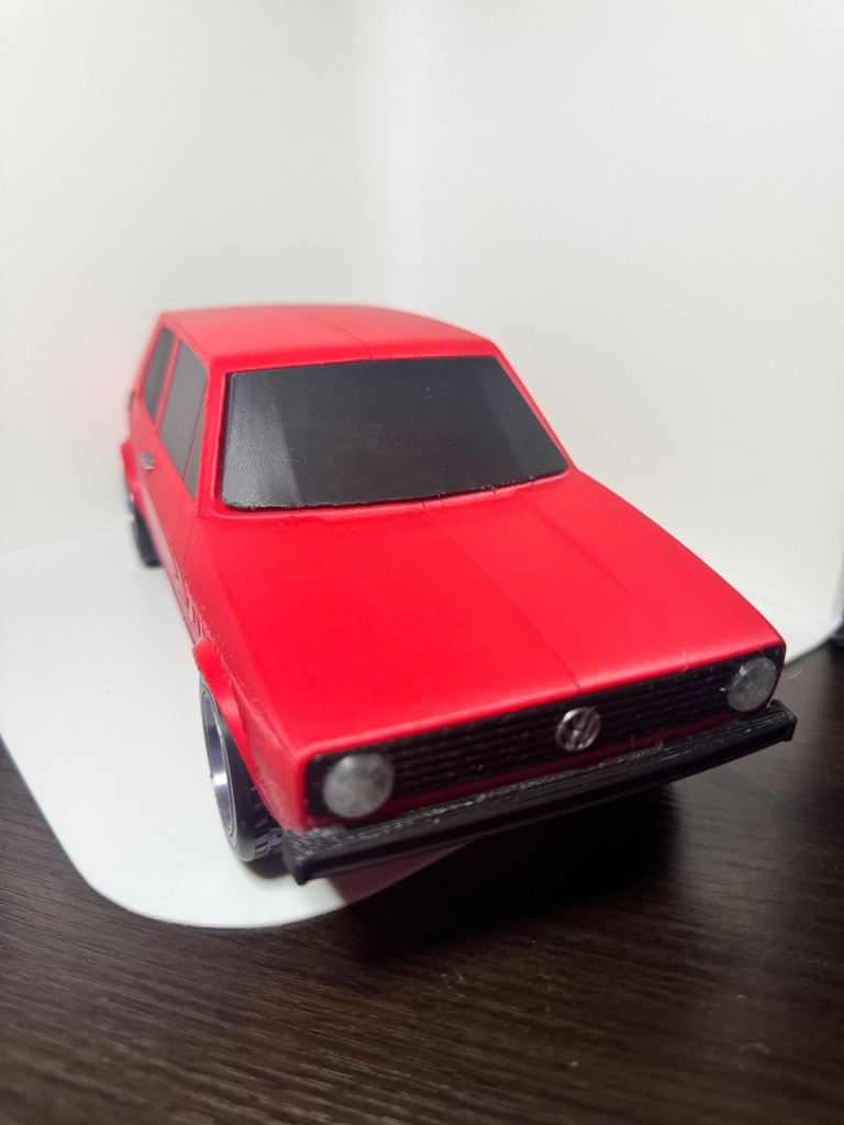Volkswagen VW Golf Hatchback Model Car Toy Plastic Red/Black