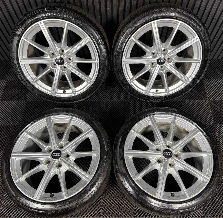 18'' GENUINE AUDI A3 S LINE SILVER S3 ALLOY WHEELS ALLOYS TYRES