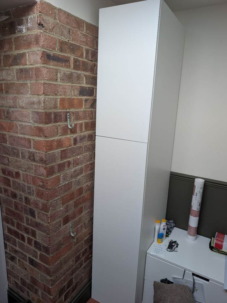 IKEA METOD WHITE CUPBOARD- High cabinet with shelves/2 doors, white/Vallstena white, 40x60x220 cm