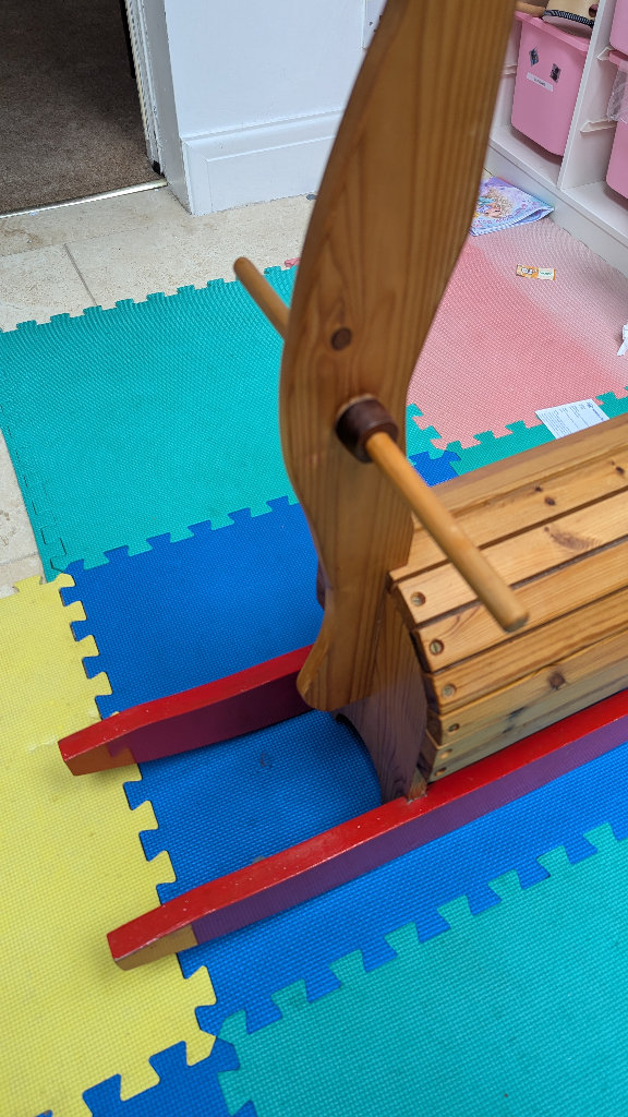 One of a kind handmade wooden rocking llama 🦙