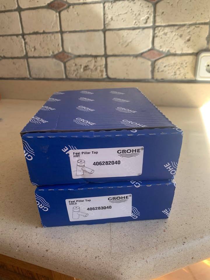 GROHE bathroom taps - separate hot and cold taps - brand new still in boxes