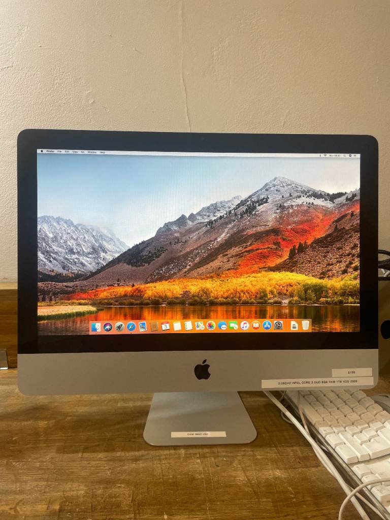 Apple iMac 21.5-inch 2009 3.06GHz Intel Core 2 Duo 8GB RAM 500GB HDD NVIDIA GeForce High Sierra 