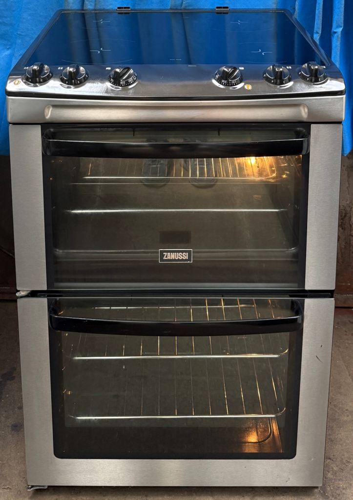 Zanussi ZCV661MX 60cm Double Oven Electric Ceramic Cooker - Black