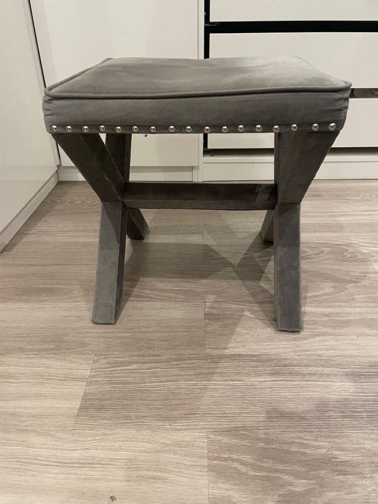 Grey dressing table chair 