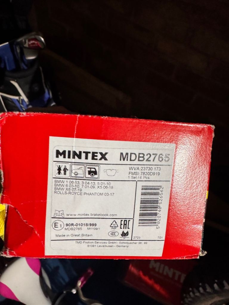 BMW X6 or 6 Series Rear Discs and Pads