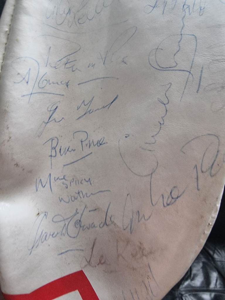 Vintage 1980 wales team signed ball