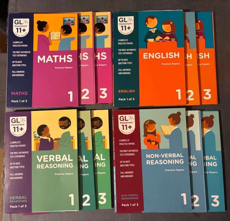 GL Assessment 11+ Practice Papers, 12 packs - Maths, English, VR, NV &