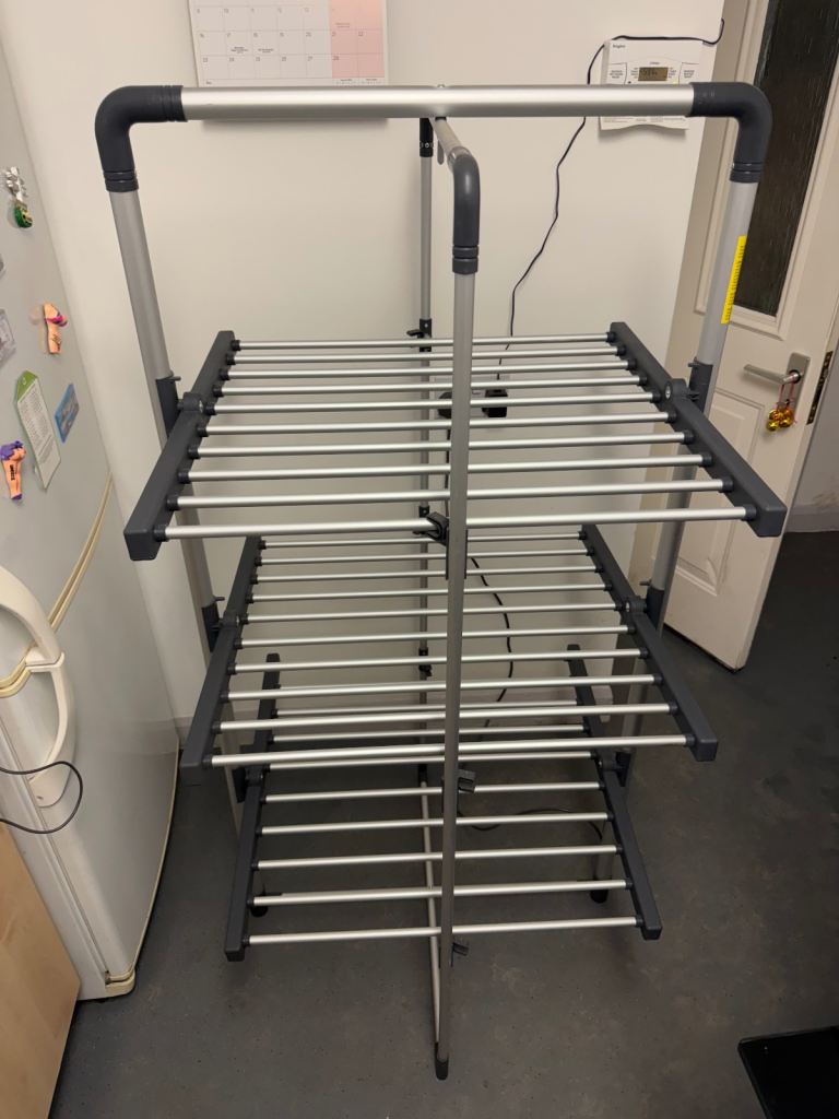 Black+Decker 3 Tier Heated Clothes Airer – 300W – Folding – Excellent Condition