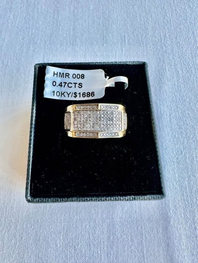 New 10K Yellow Gold Diamond Ring 0.47CTW