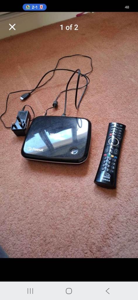 Humax freesat receiver and remote