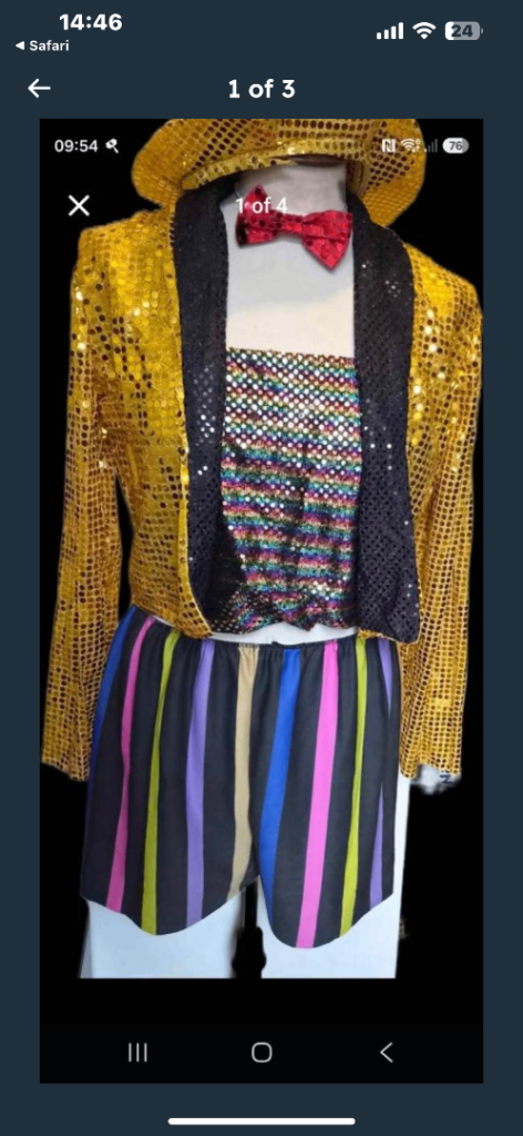 Rocky Horror Picture Show Columbia Sequin Fancy Dress Costume – One Size