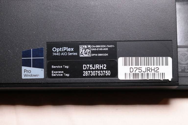 All-in-one Dell Optiplex 7440 AiO 23.8" PC (Windows 11, Intel Core i5 6500, 256GB SSD)