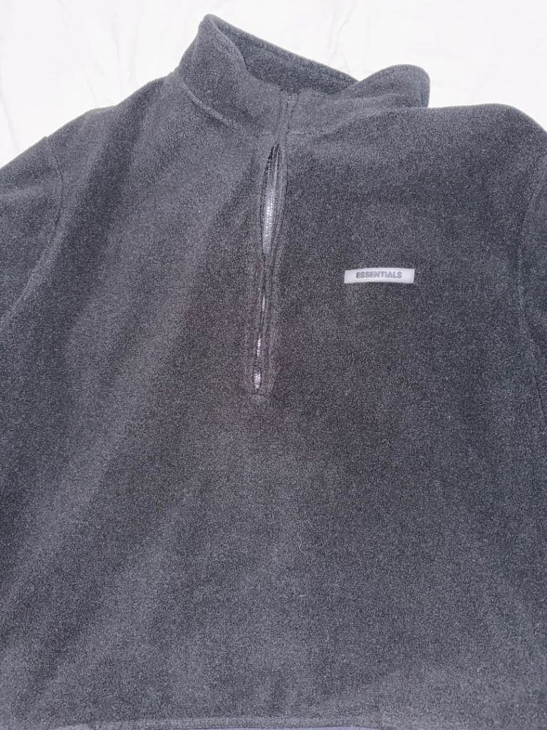 Essentials Black Fleece Jumper - Good Condition