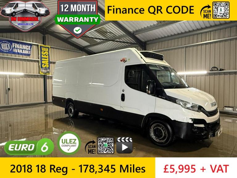 2018 18 Reg Iveco Daily 35s14 XLWB Fridge Freezer Van 5 Meter Rare + VAT 