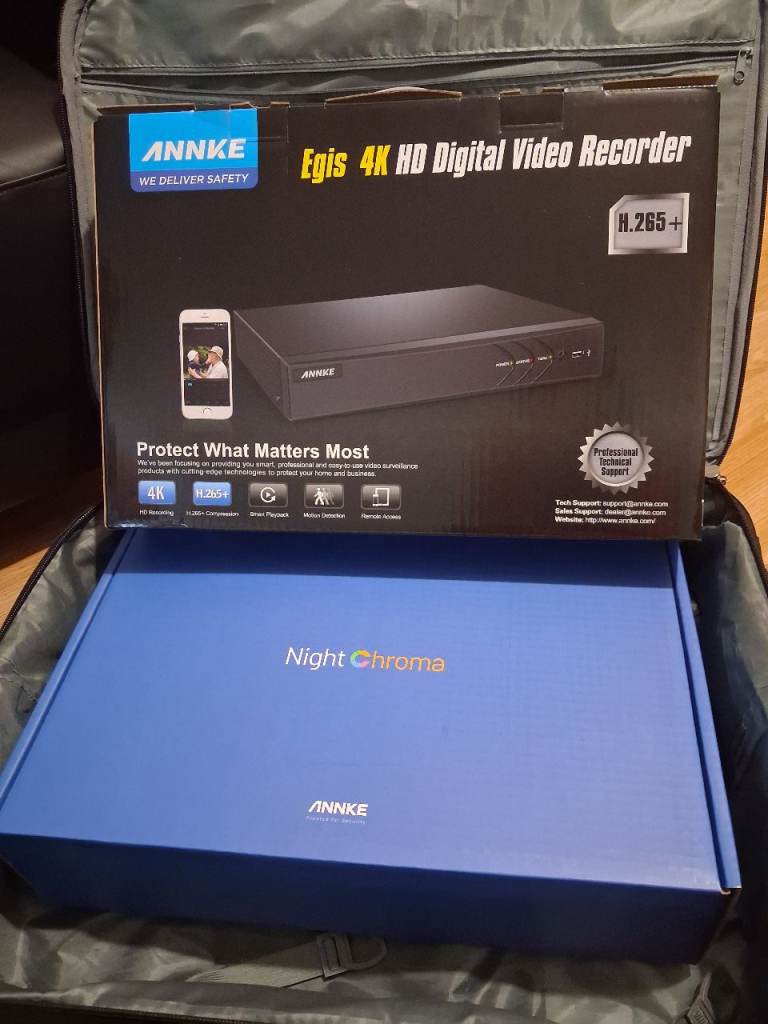 Brand new Annke 4k hd digital video recorder with all 4 cameras and all the wires