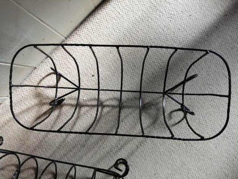 image for Ornate metal planter basket  L 61cm  W 27cm (3 available)