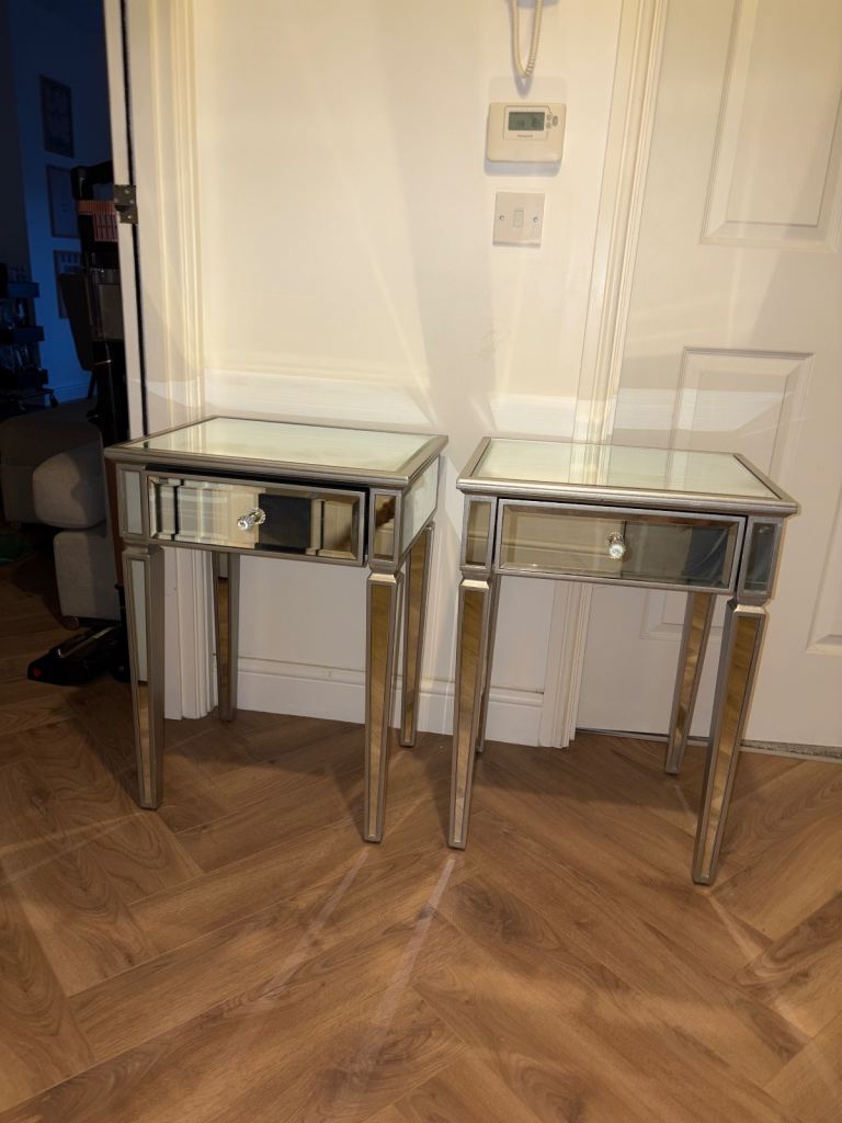 TK maxx Mirror bedside cabinets x2