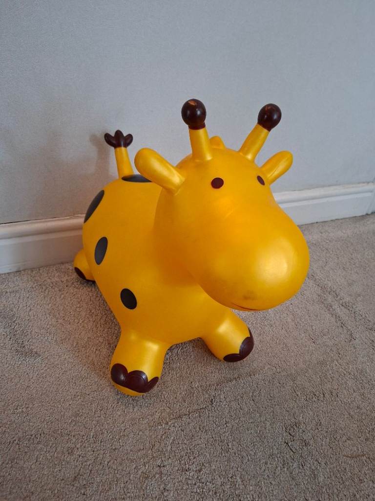 Hoppy hopperz giraffe  Toy – Yellow, Good Condition